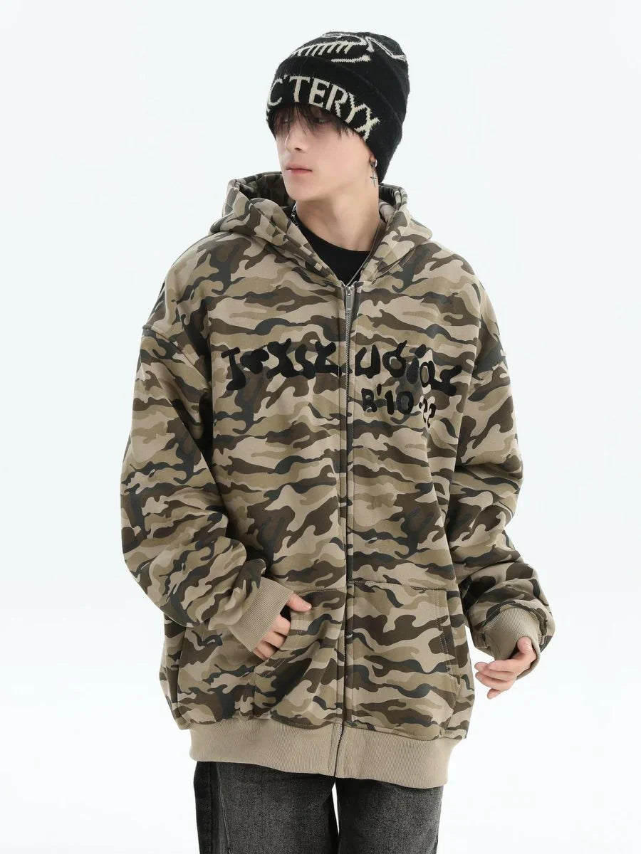 [INSstudios] FULL PRINT CAMOUFLAGE JACKET FE0483