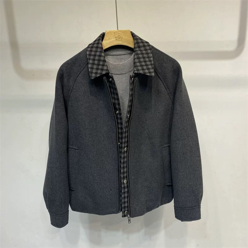 Men’s Loose-Fit Sheep Wool Padded Jacket   FE0075