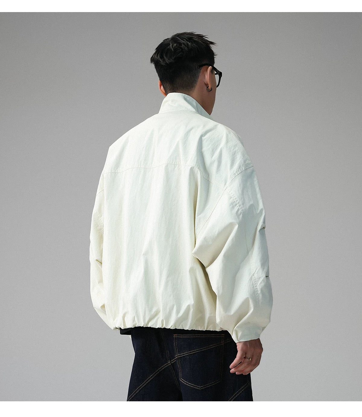 American Stand-Collar Jacket – Vintage Minimalist Streetwear Outerwear   FE0351