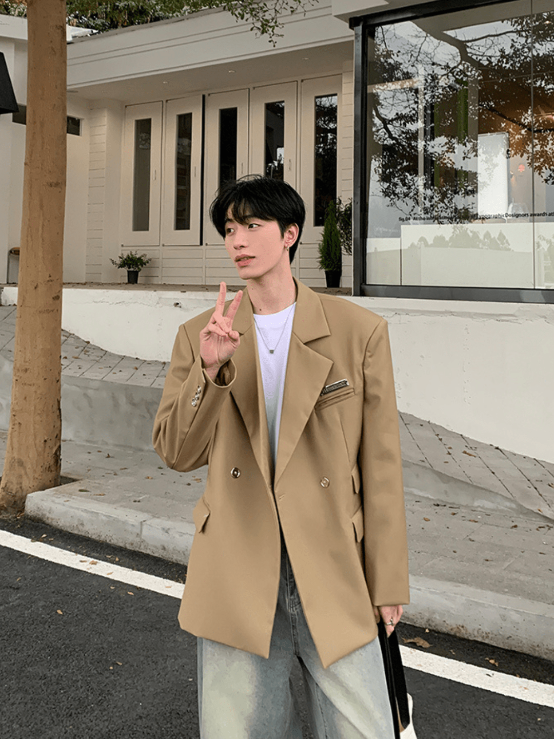 [ONELYC1NS] Korean loose suit FE0607