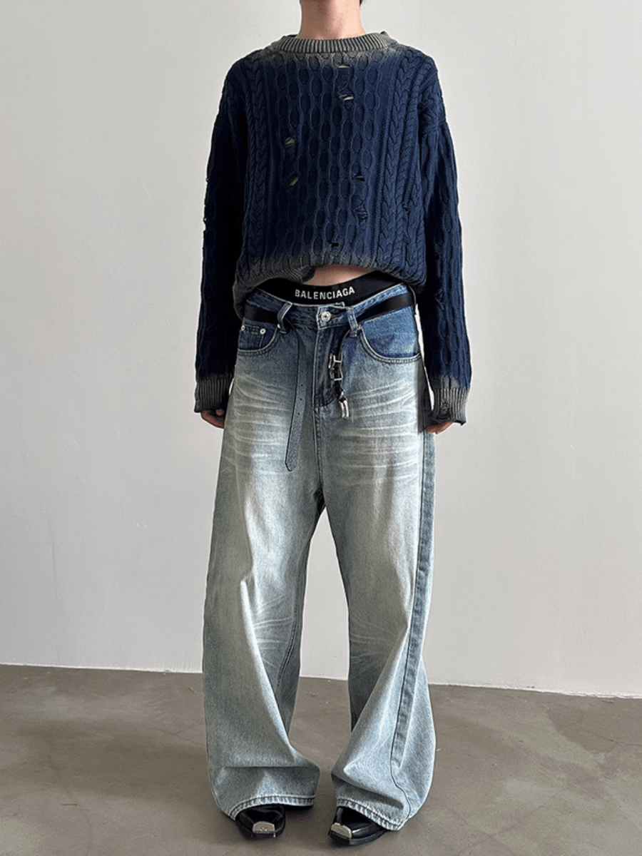 [GENESISBOY] Washed Jeans FE0438
