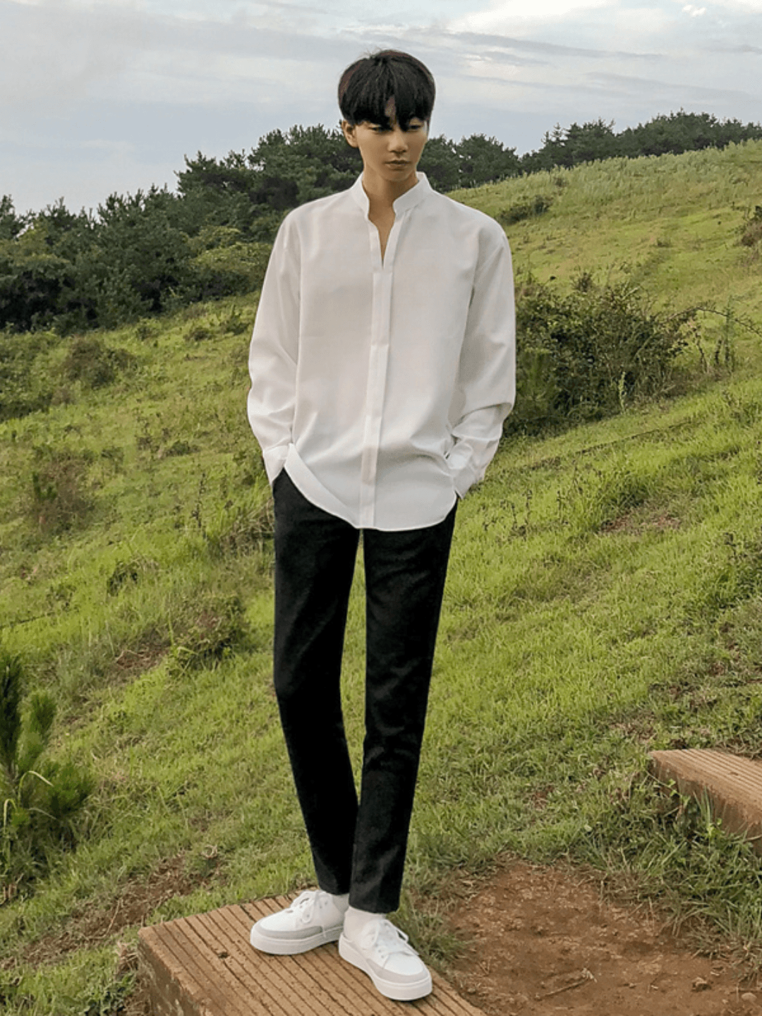 [MRCYC] Loose Silky Shirt   FE0556