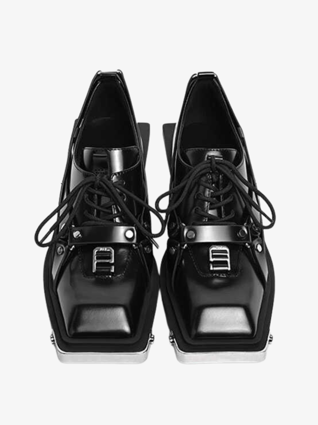 metal head decoration square shoes S037