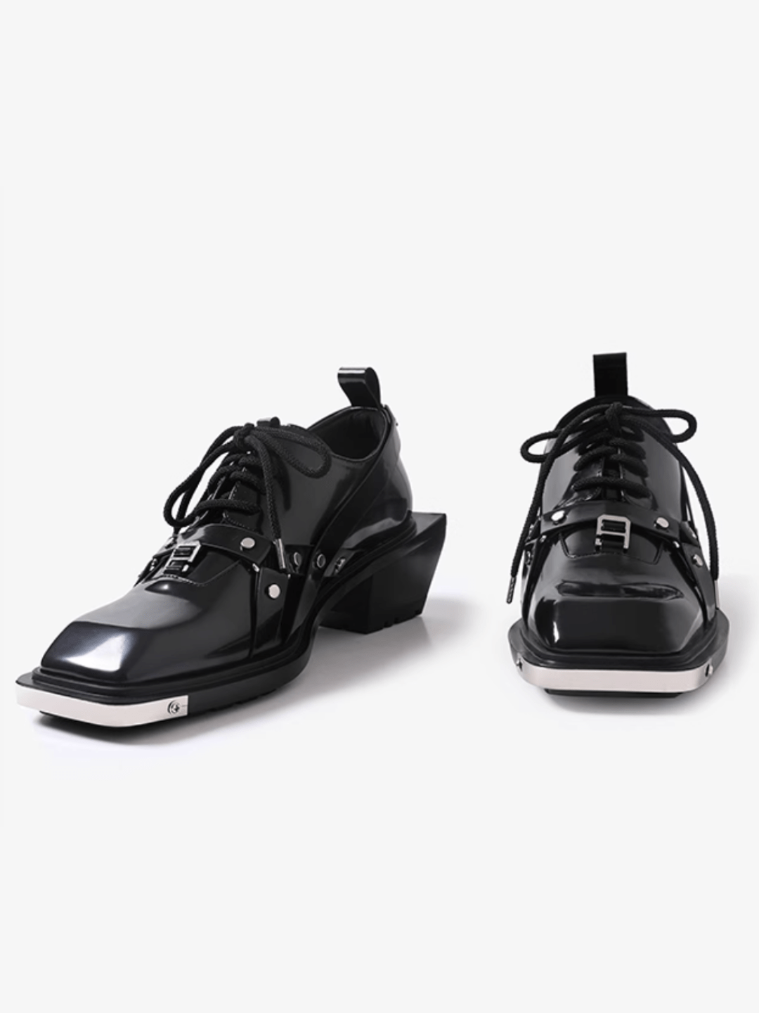Square Toe Derby Leather Shoes S031