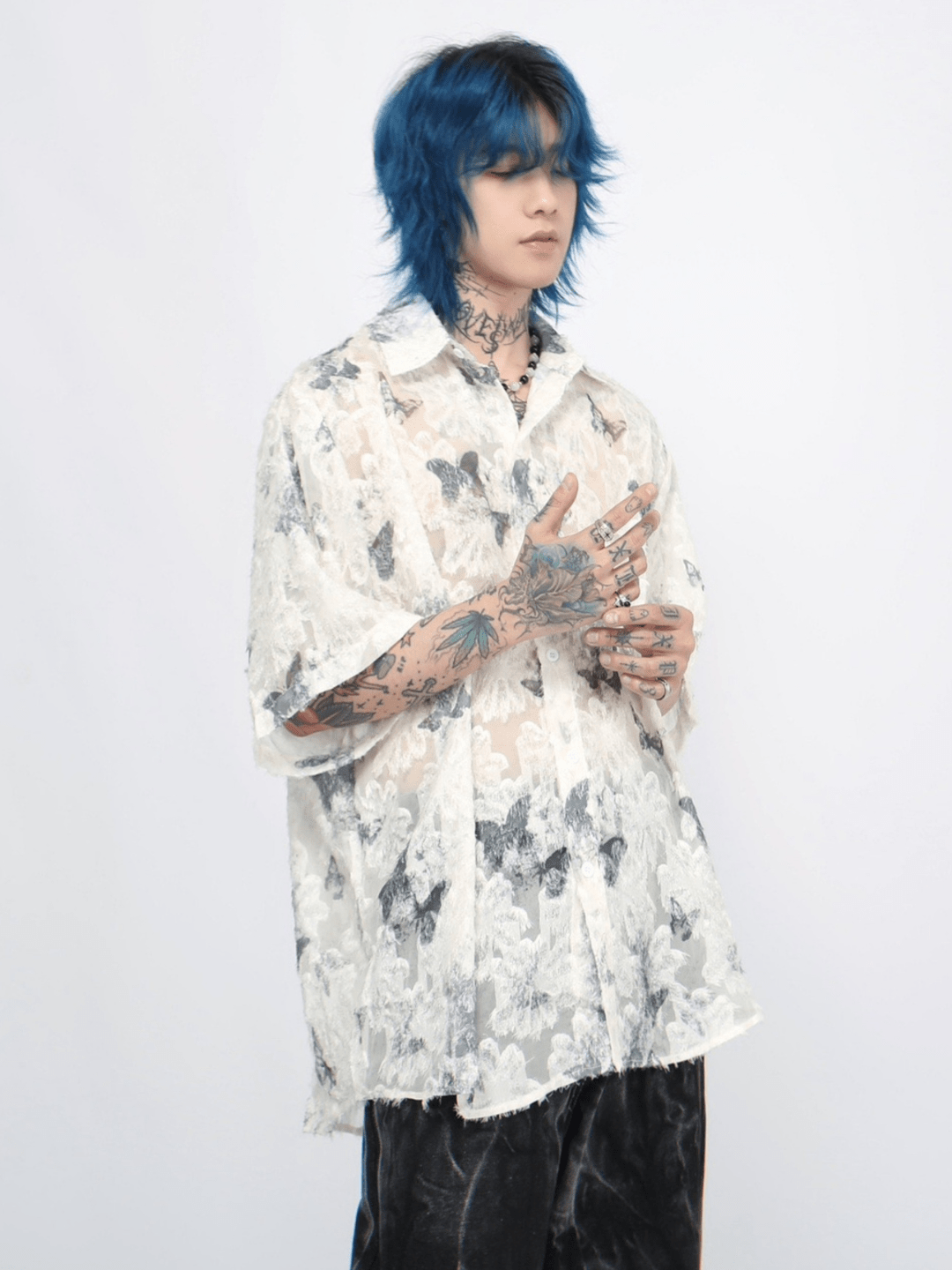 [Mz] butterfly design shirt   FE0562