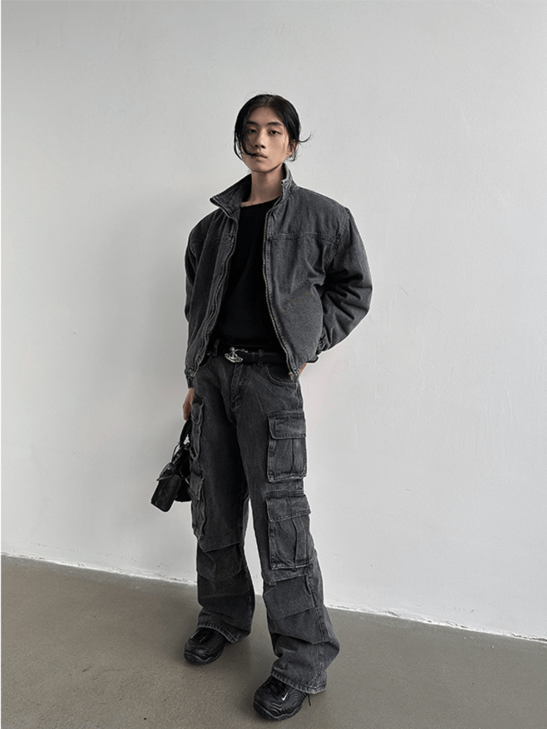 [GENESISBOY] Heavy Wash Multi-Pocket Jeans   FE0424