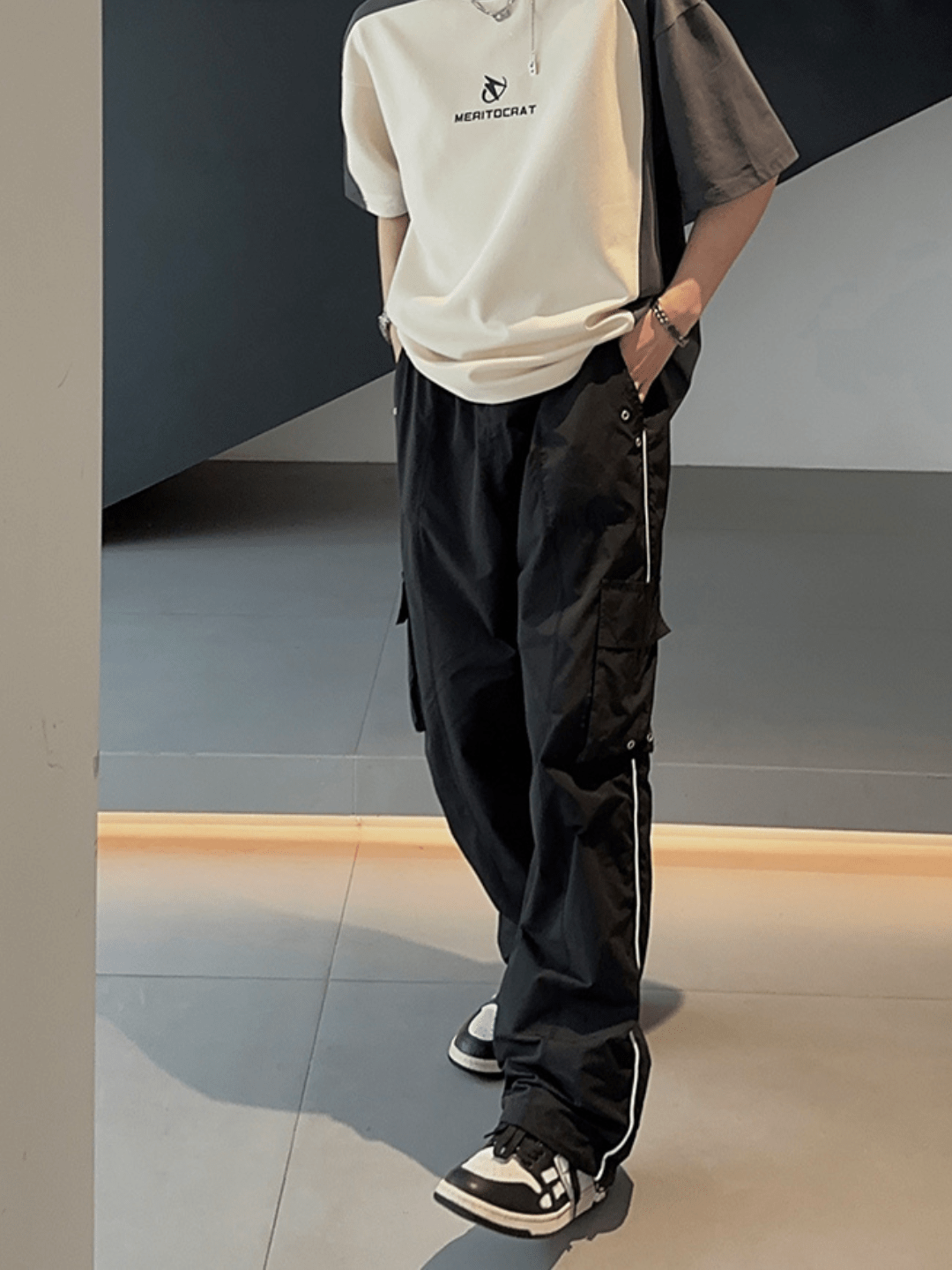 [JH HOMME] loose summer half-sleeve design t-shirt   FE0544