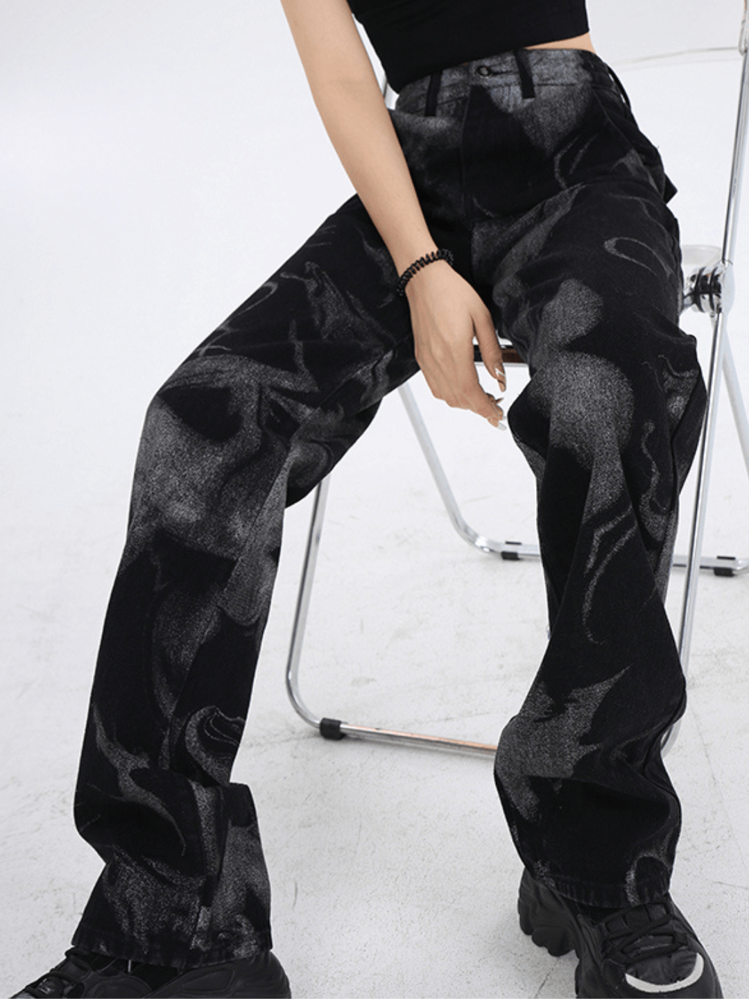 American retro straight jeans B0142