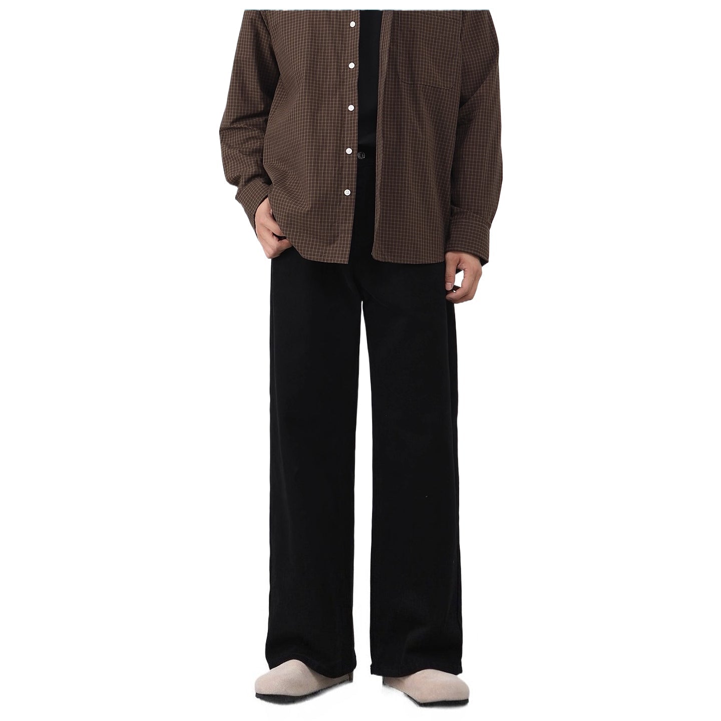 Black Jeans Men's Straight Casual Pants FE0673