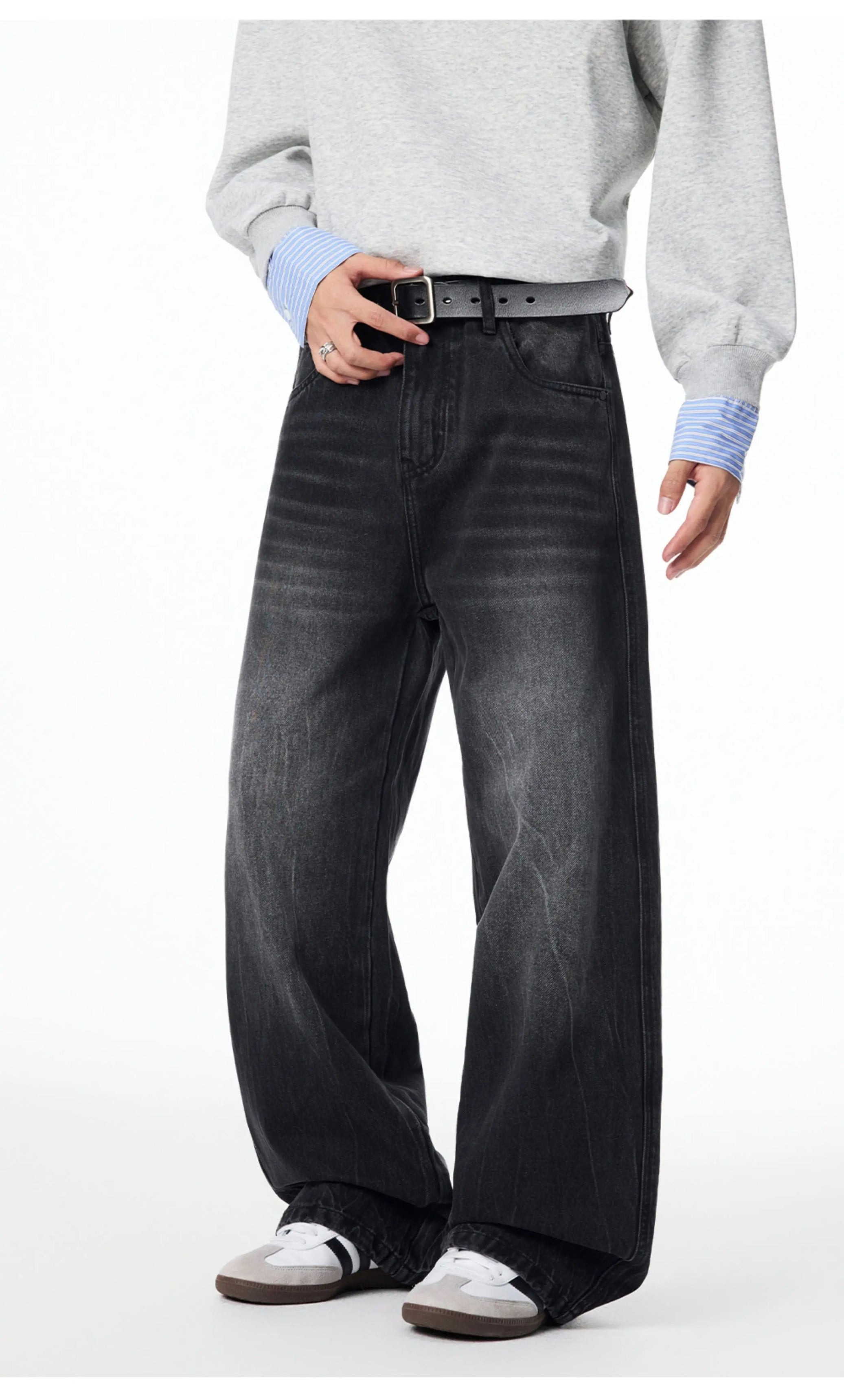 Men’s Vintage American Wide-Leg Denim Jeans   FE0093