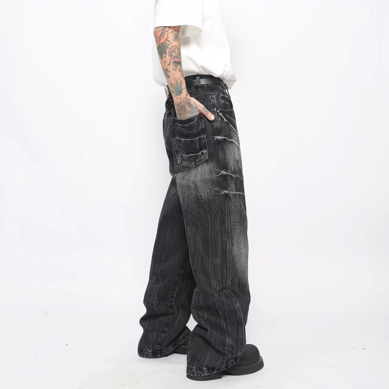 Men’s American Vintage Wide-Leg Denim Jeans FE0372