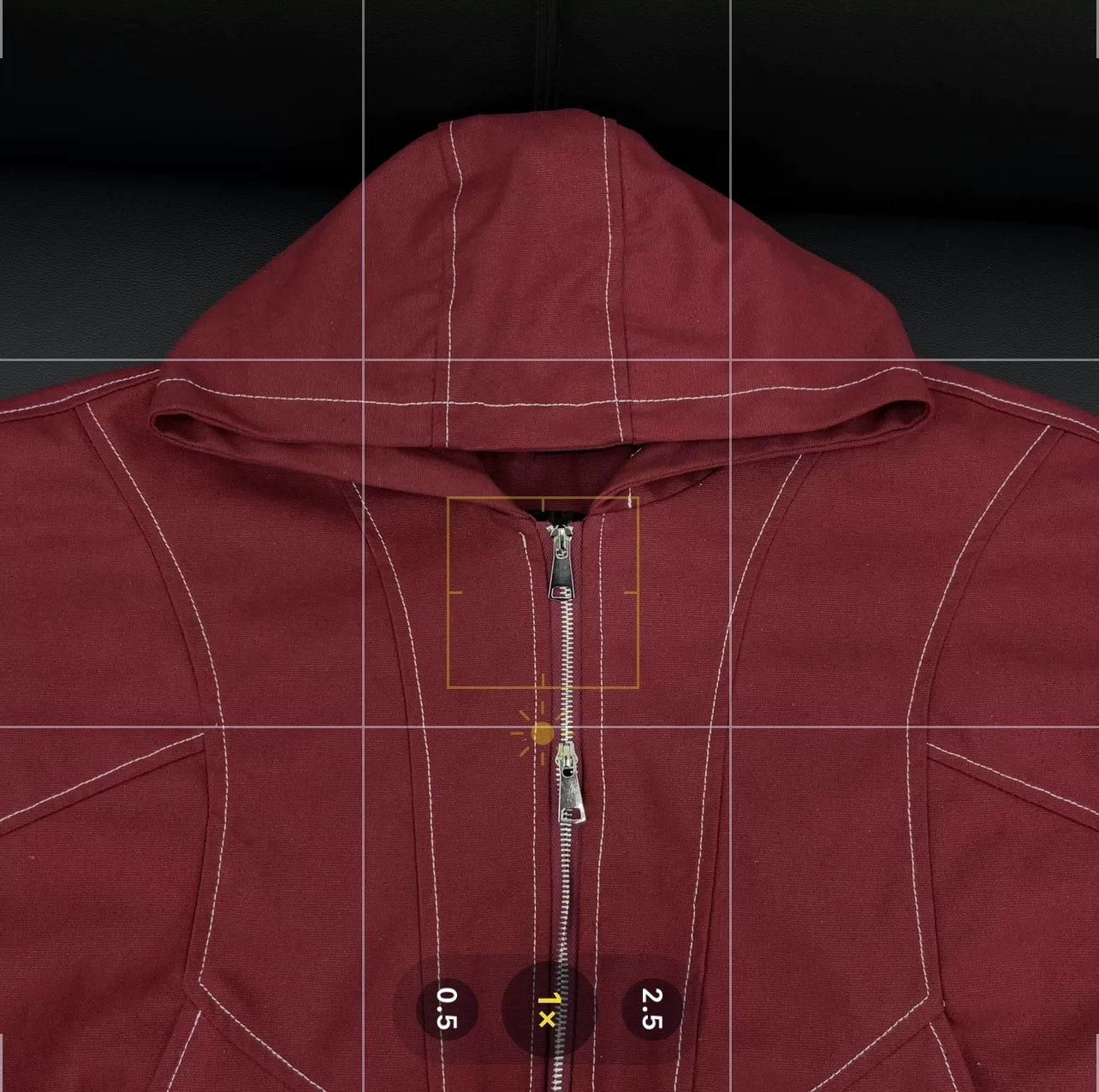 Men’s Red Contrast Stitch Hooded Jacket – Streetwear Short Outerwear Coat   FE0318