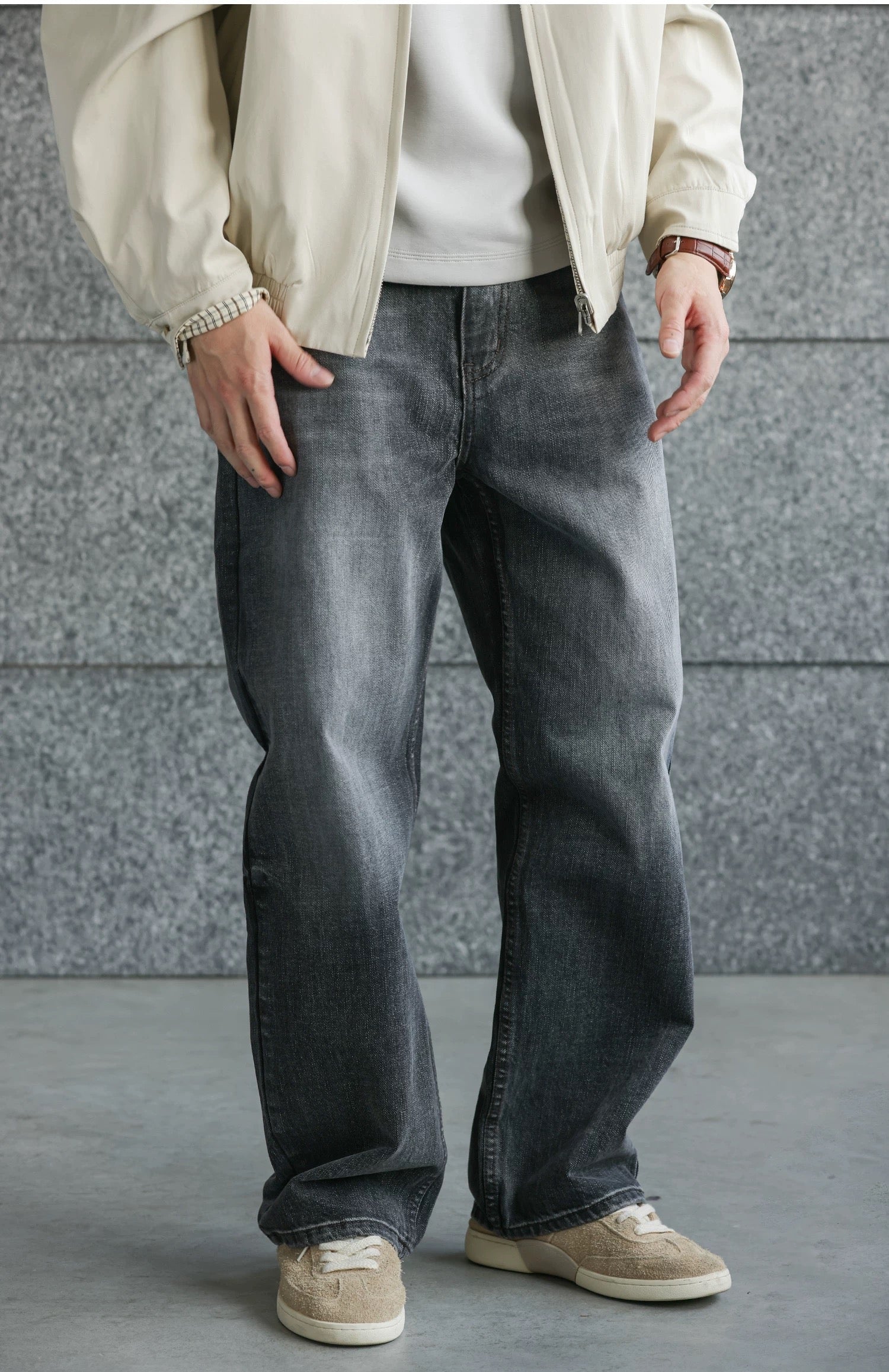 Men’s Retro American Raw Denim Jeans  FE0361