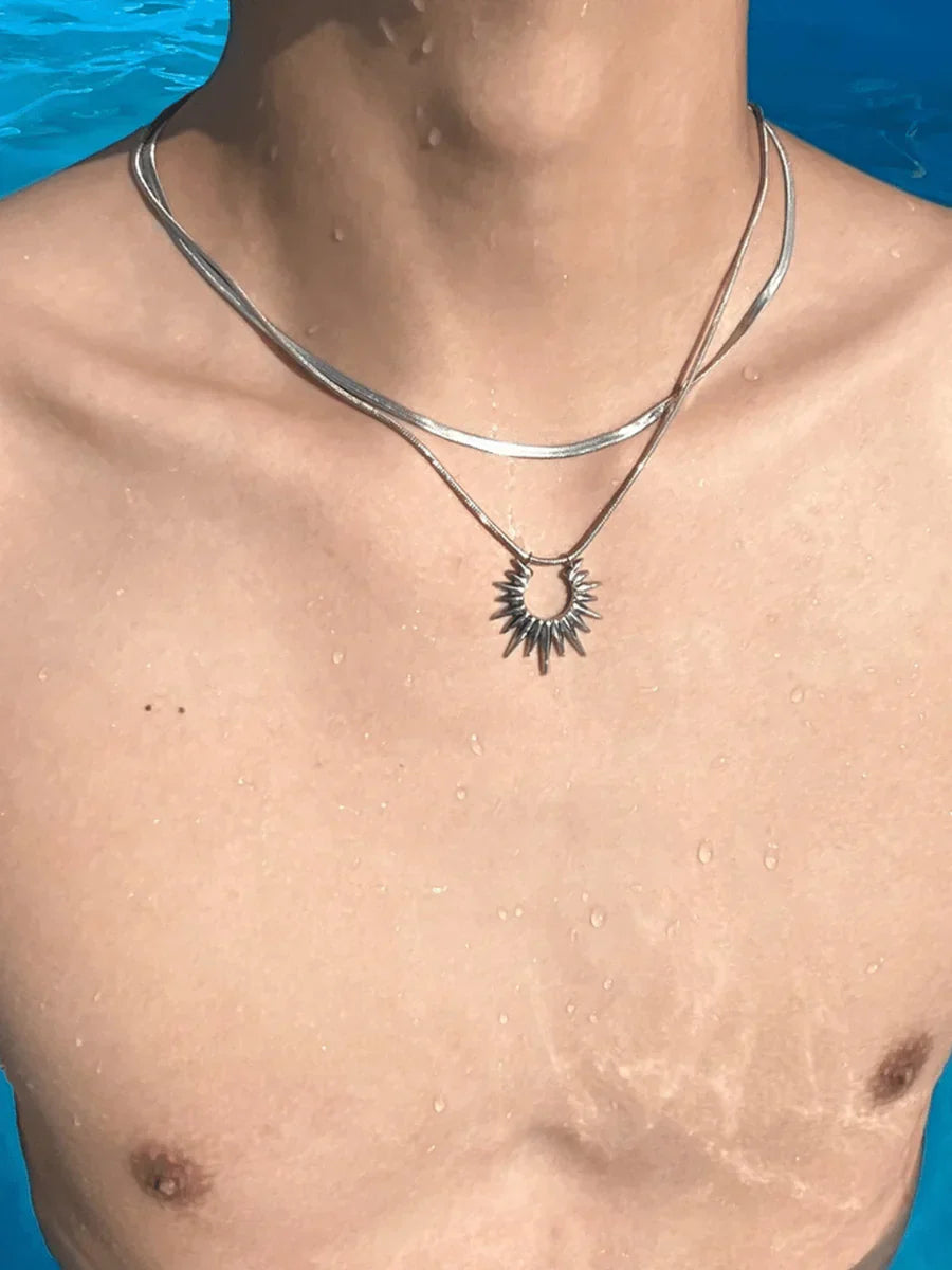 STEEL LUXURY NECKLACES   FA116