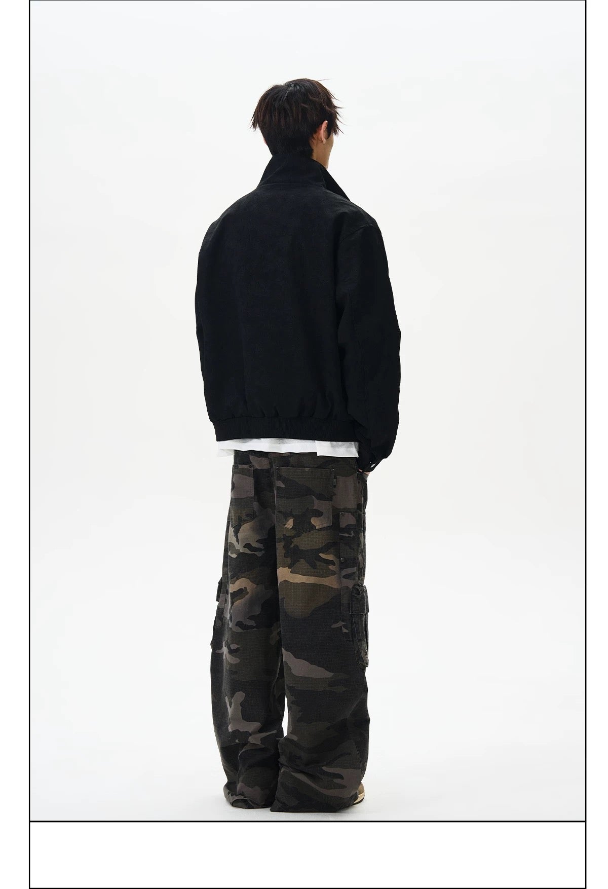 Men’s Stand-Collar American Streetwear Jacket   FE0086