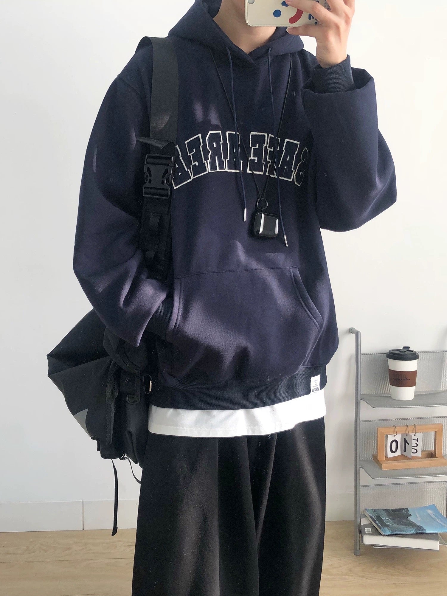 Embroidered Lettering Cityboy Hoodie  FE0266