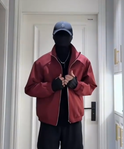 Men's spring American deconstruction stand-up collar baseball jersey FE0705