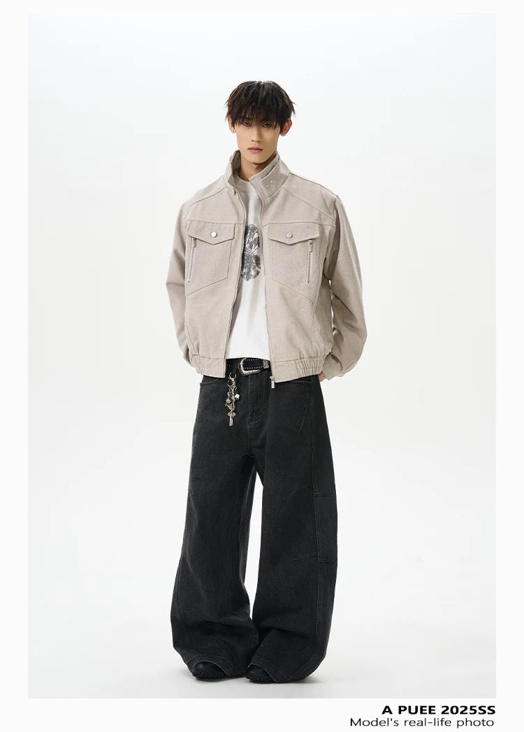Men’s American Stand-Collar Jacket  FE0380