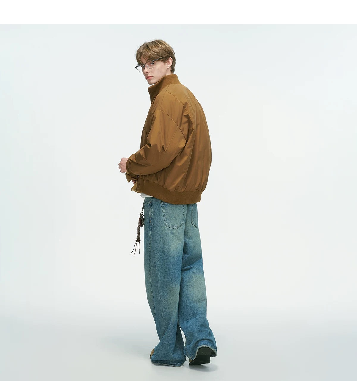 Stand Collar Down Jacket – Minimalist Warm Puffer for Winter Street Style   FE0073