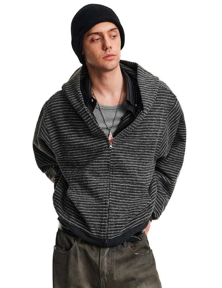 American Vintage Streetwear Cardigan Hoodie  FE0339