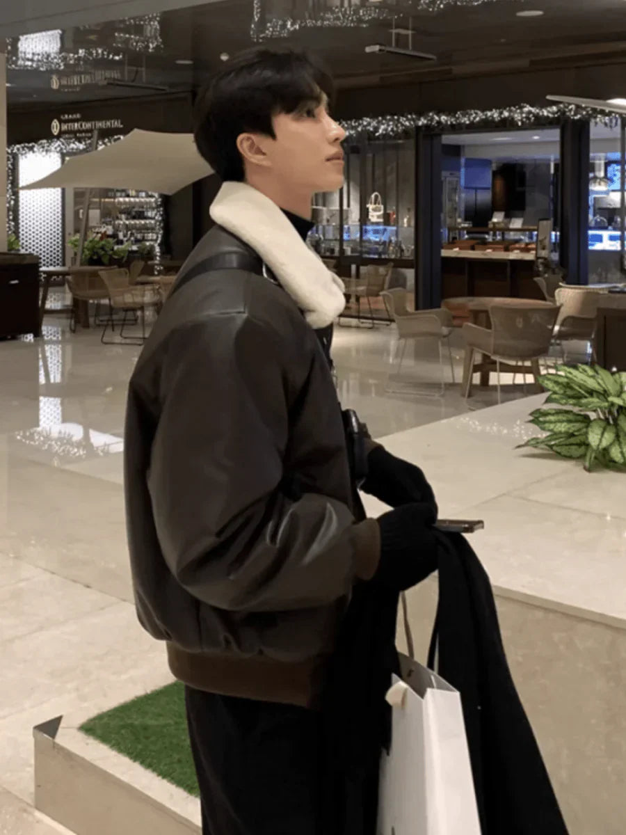 KOREAN LAMB WOOL COTTON COAT JACKET FE0467
