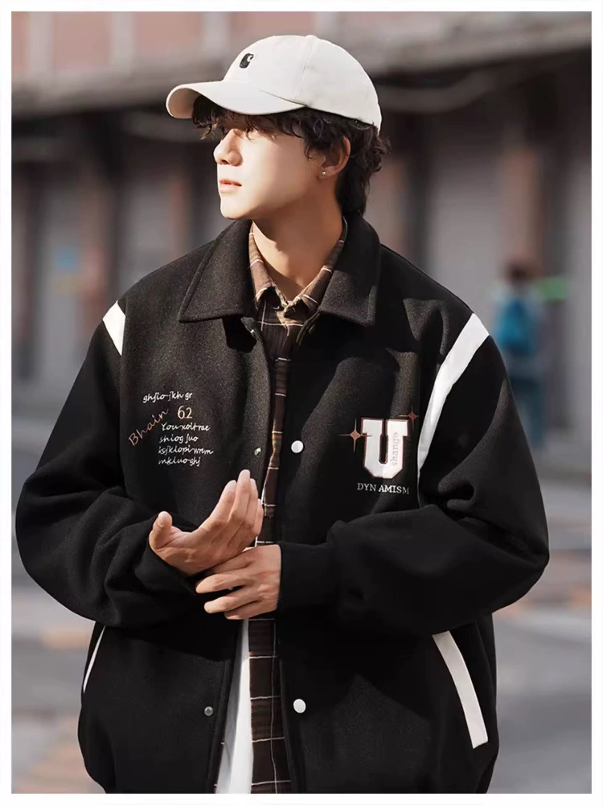Wool Short Jacket – Vintage American Street Style Outerwear   FE0072