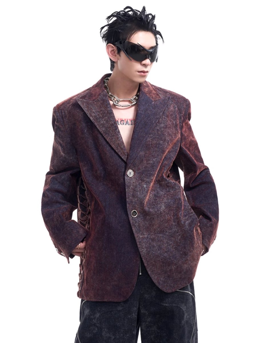 [STARTEXCEEDEND] denim suit jacket FE0605