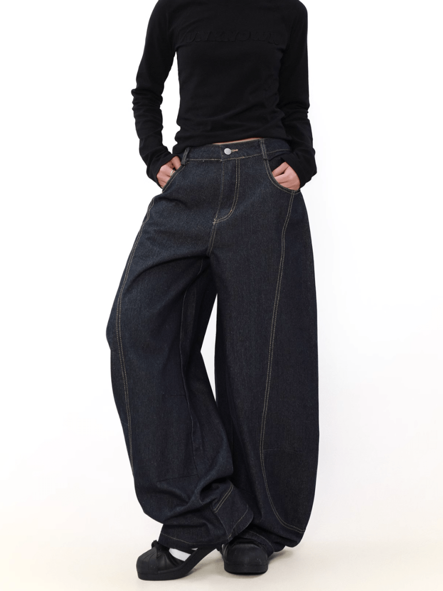 wide leg straight jeans   FE0108