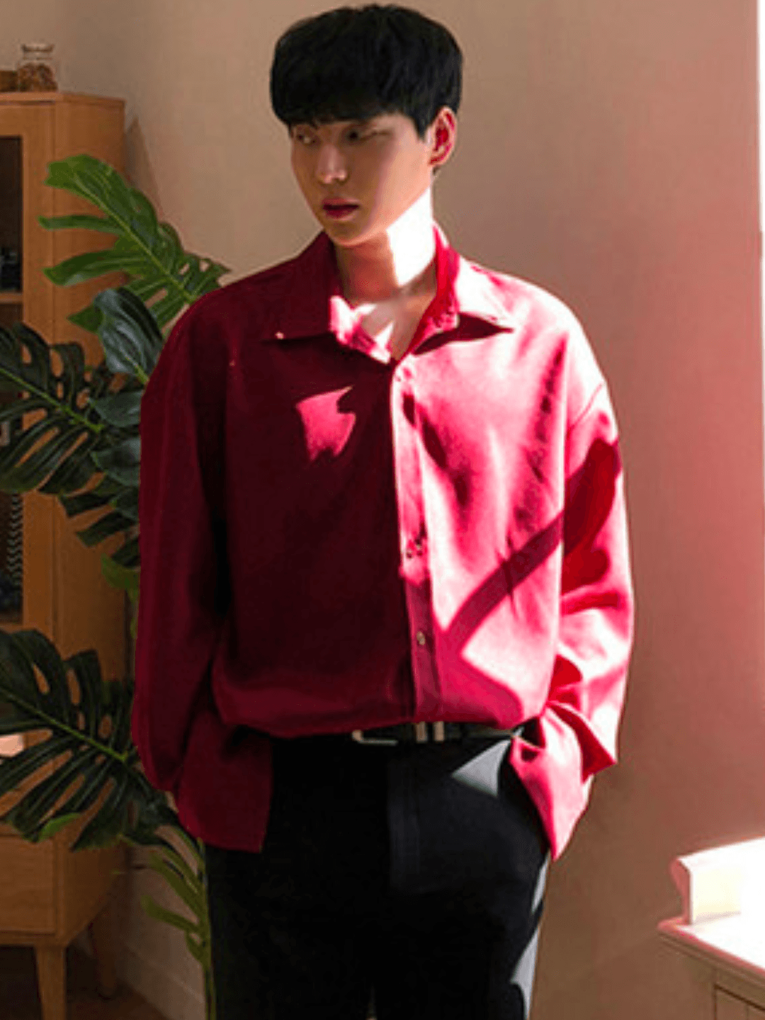 [DAVID&ME] Handsome Ice Silk Shirt   FE0558