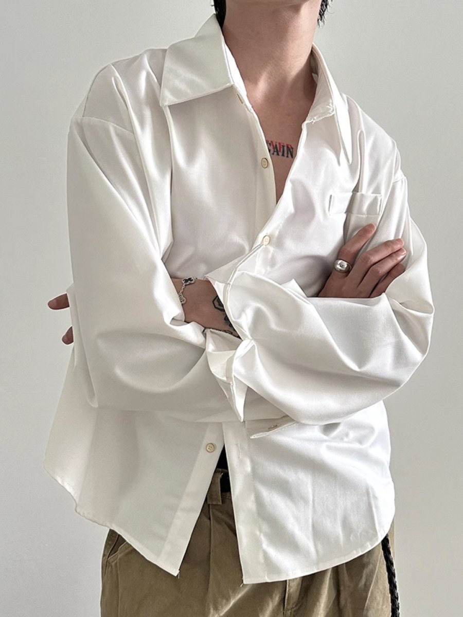 [GENESISBOY] short long-sleeved shirt  FE0555