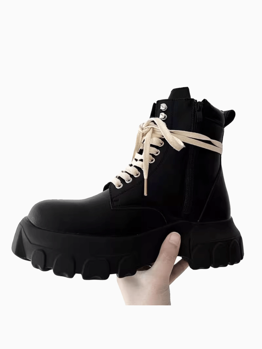 British style leather zipper shoes S040