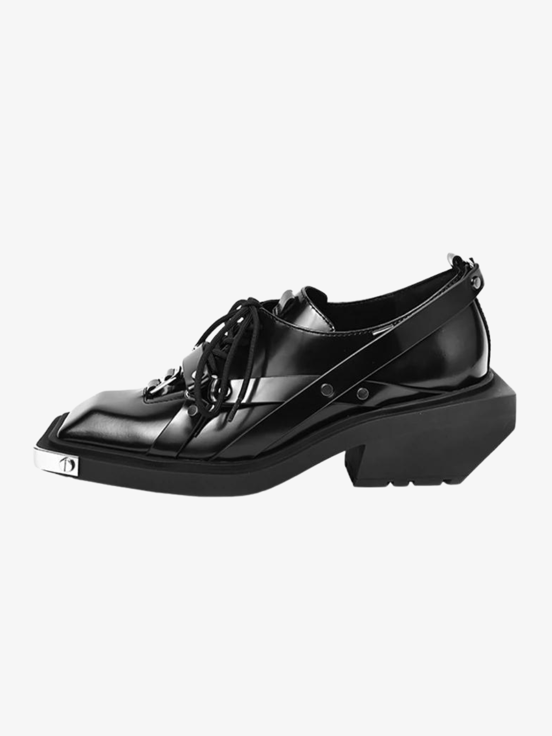 metal head decoration square shoes S037