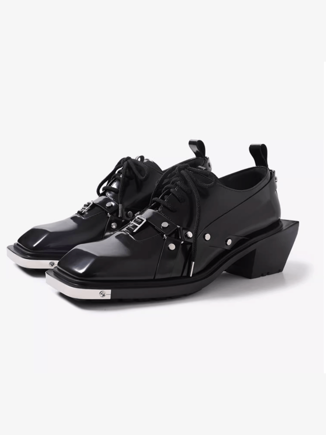 Square Toe Derby Leather Shoes S031