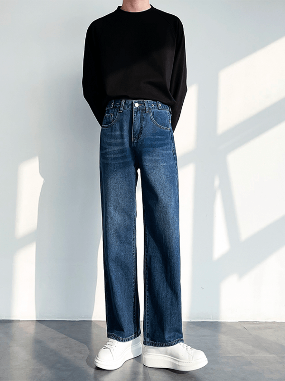 [HOHO] Loose Straight Denim Pants  FE0423