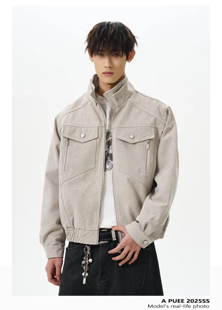 Men’s American Stand-Collar Jacket  FE0380