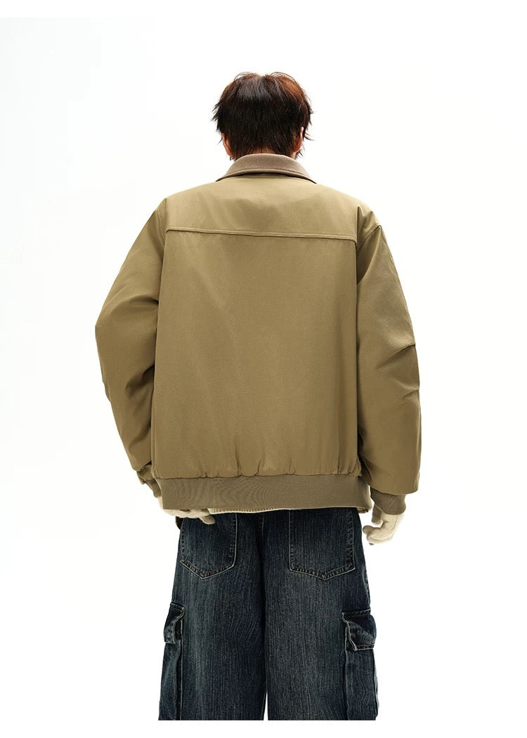 Men’s Designer Contrast Splice Lapel Jacket  FE0078