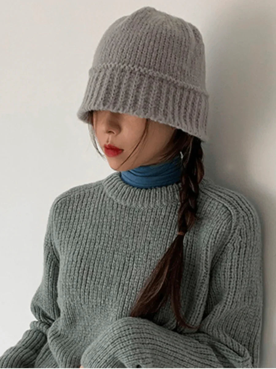 KNIT BUCKET HAT   FA115