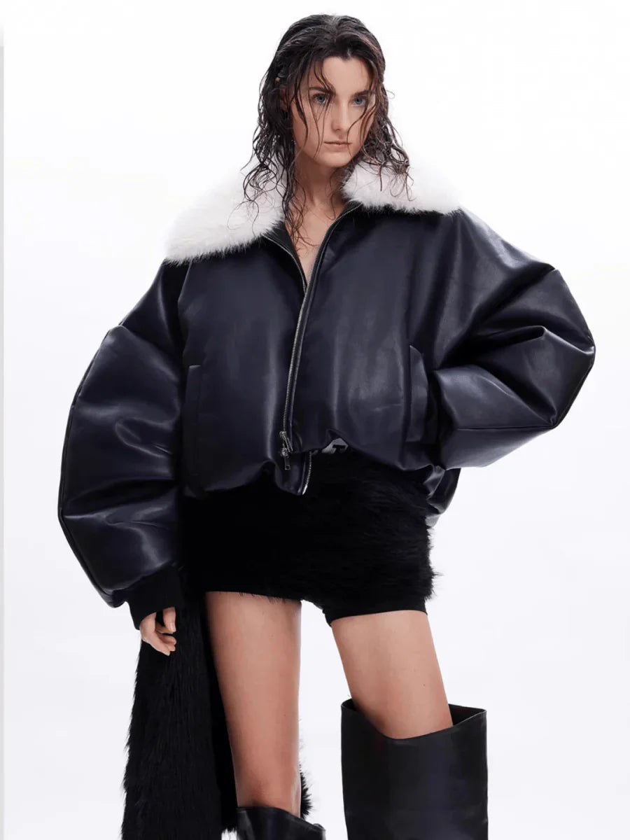 COTTON LEATHER JACKET FE0486