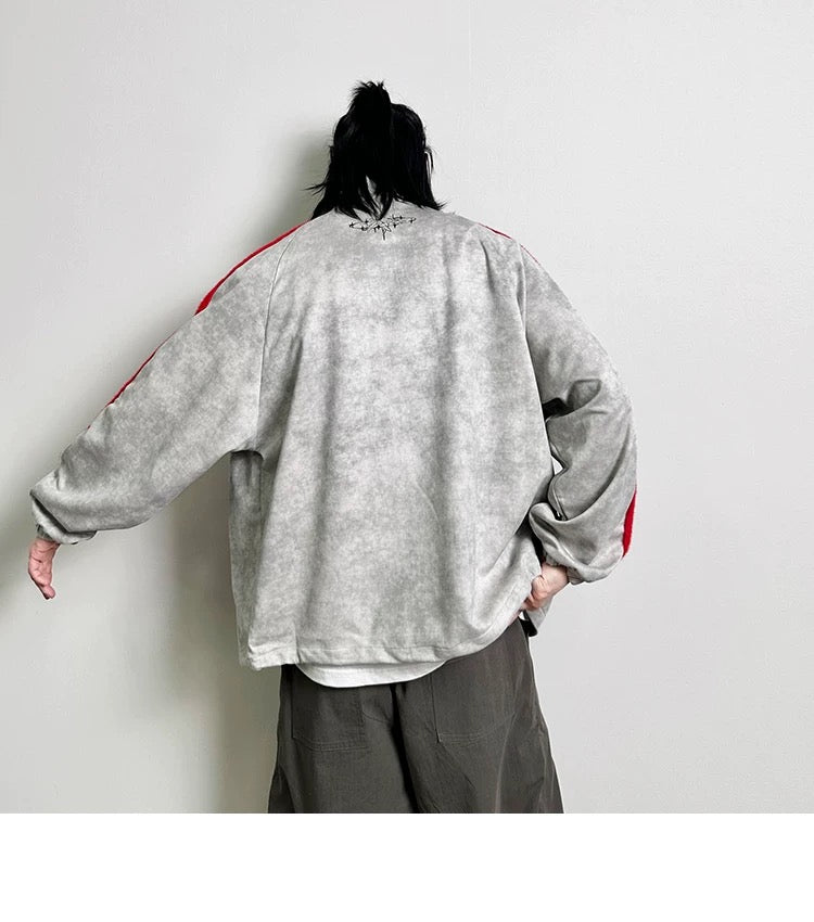 Men’s Printed Color-Block Fleece Jacket  FE0333
