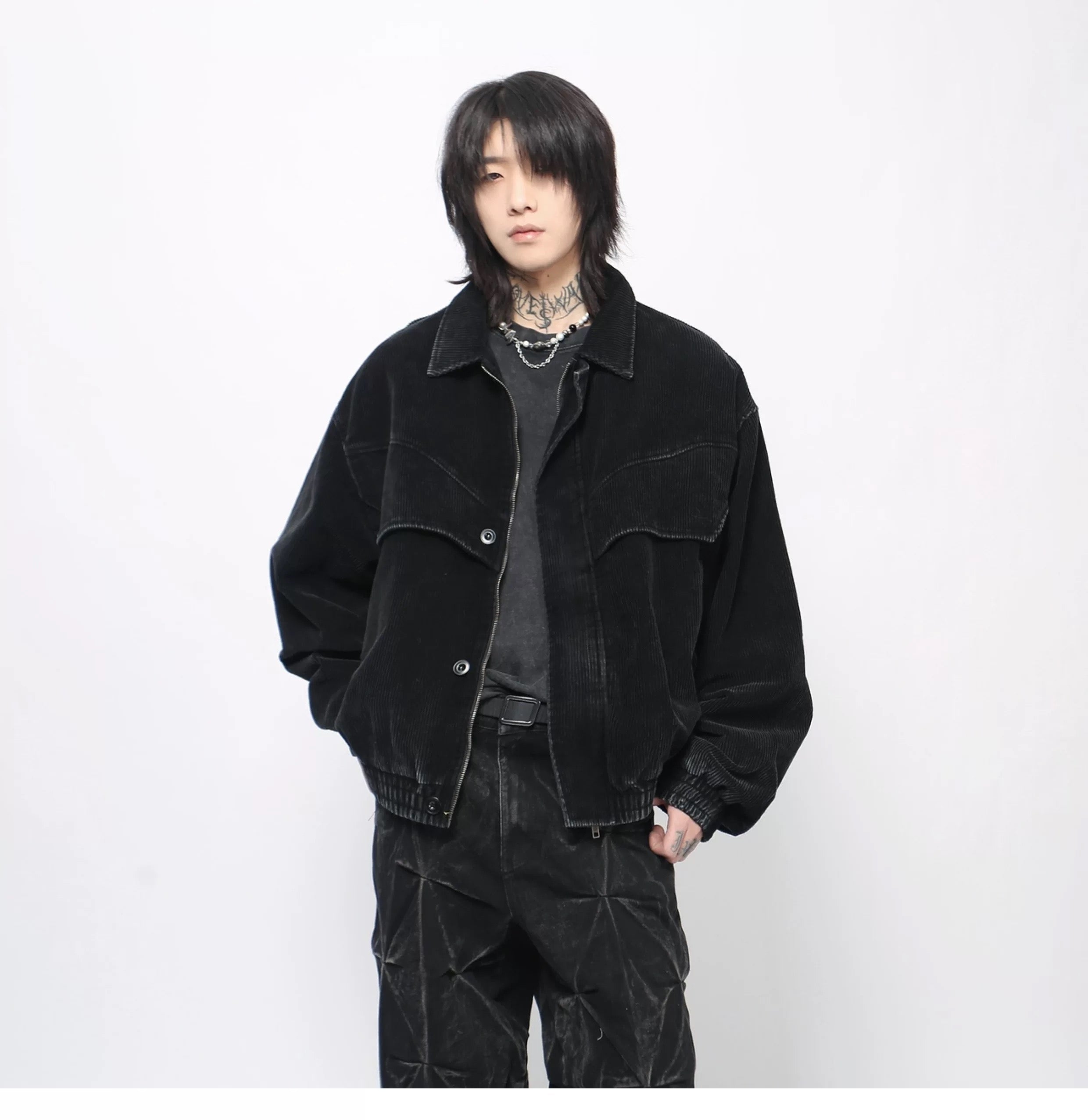 Vintage Corduroy Streetwear Jacket – American Style   FE0088