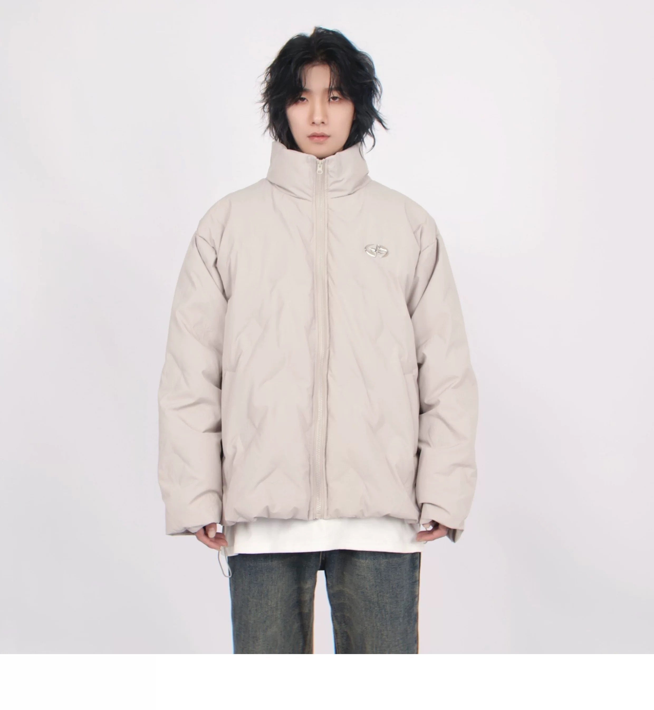 Men’s American Stand-Collar Puffer Jacket  FE0376