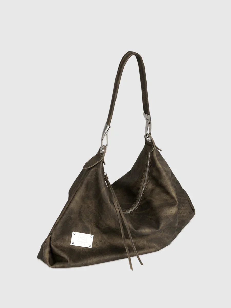 [LUCKYSTUDIO]LARGE SOFT LEATHER SHOULDER CROSSBODY BAG   FA113