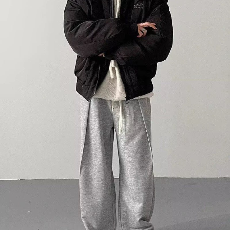 Men’s Deconstructed Bomber Jacket – American Retro High-Street Flight Outerwear FE0041