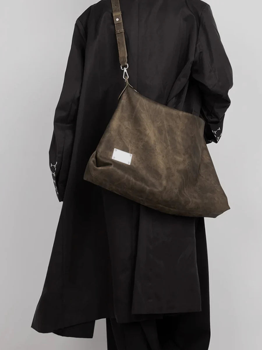 [LUCKYSTUDIO]LARGE SOFT LEATHER SHOULDER CROSSBODY BAG   FA113