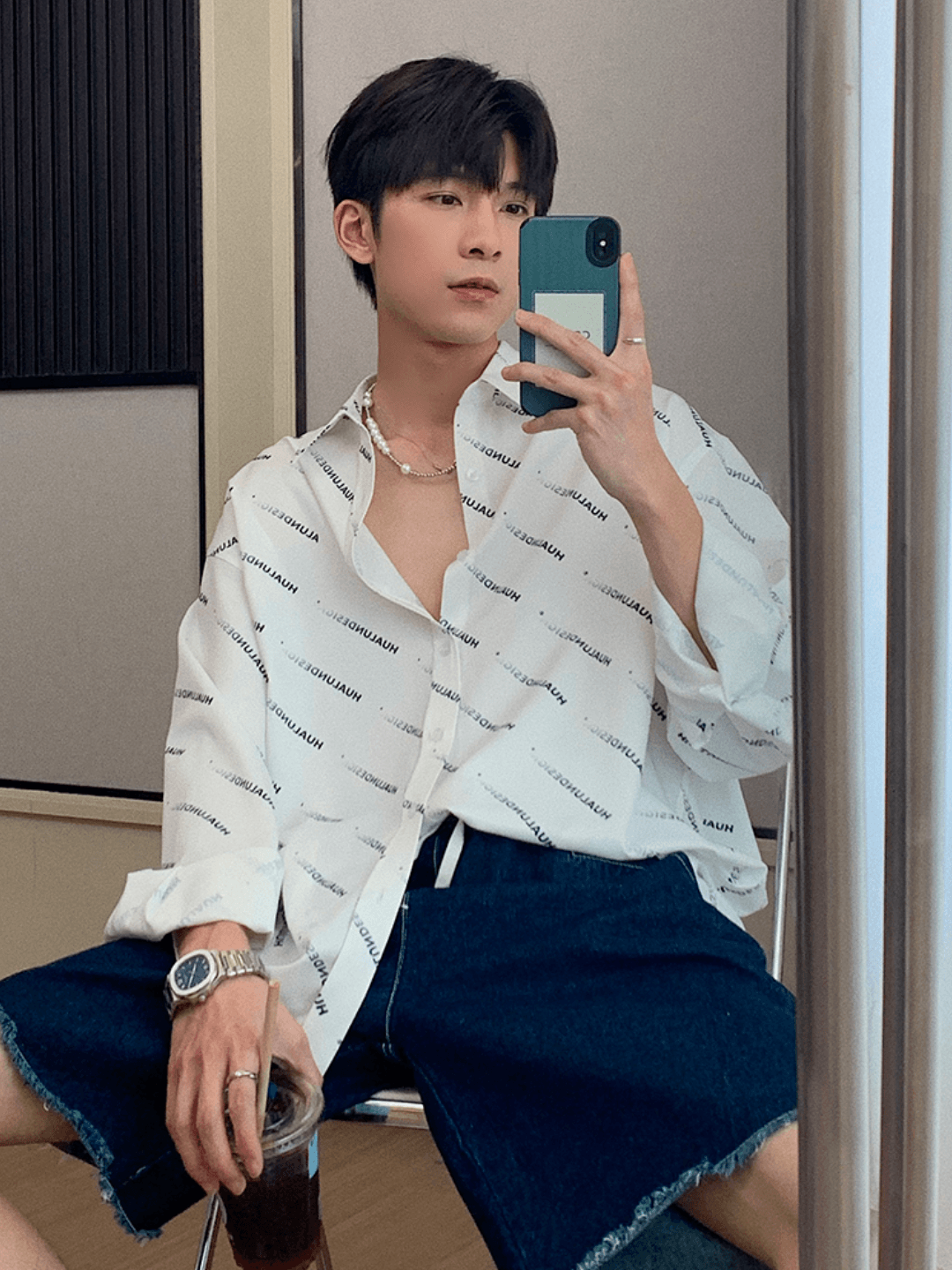 [HUALUN] Silk trend shirt FE0548