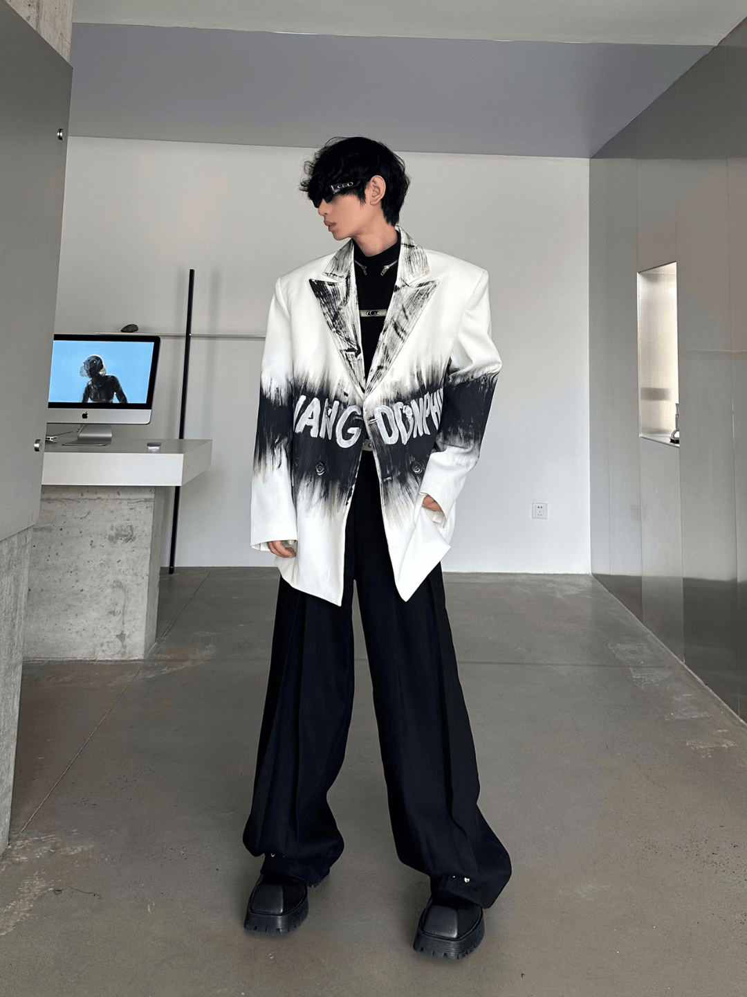 [MARTHENAUT] Shoulder Pads Premium Silhouette Suit  FE0606