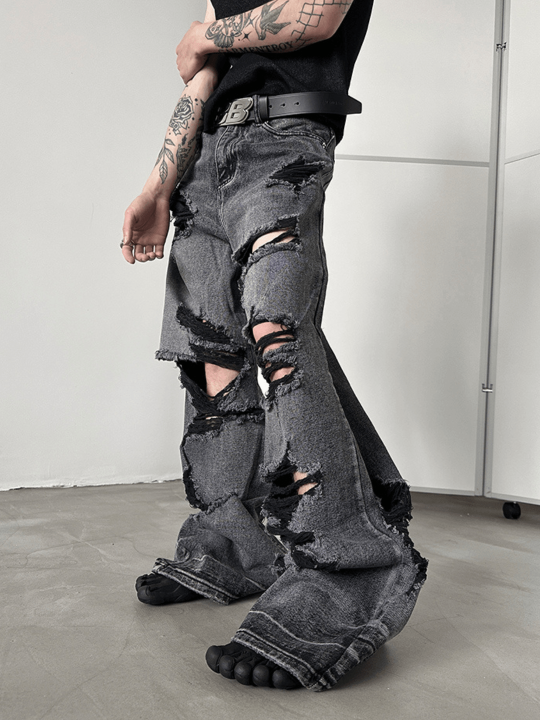wash wide leg jeans FE0434