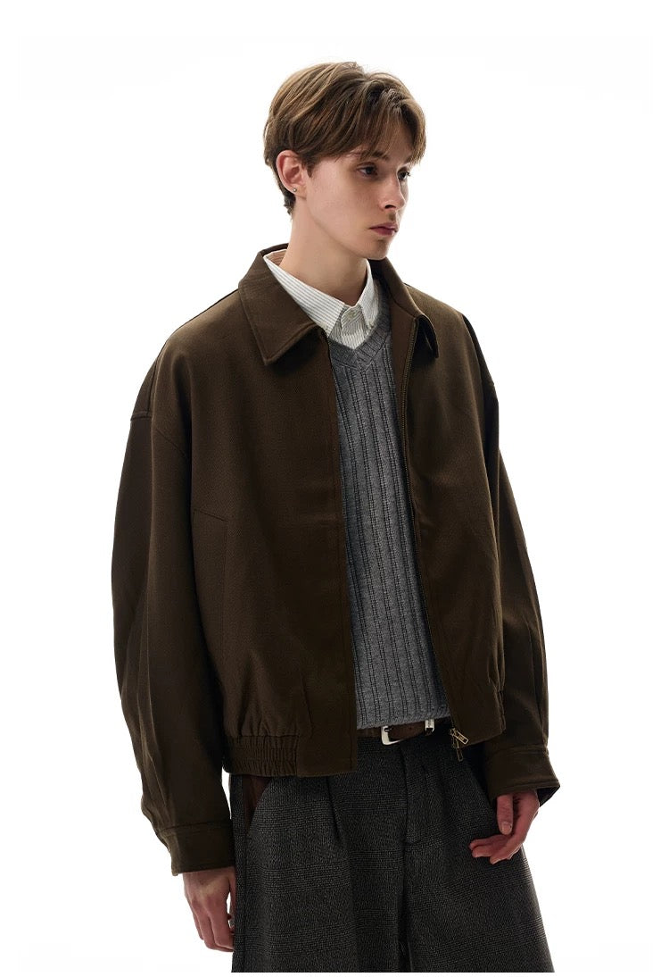 Men’s American Retro Commuter Jacket – Minimal Vintage Street Outerwear  FE0305