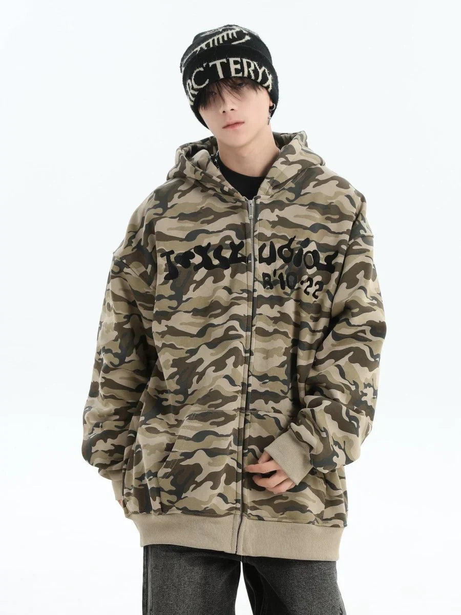 [INSstudios] FULL PRINT CAMOUFLAGE JACKET FE0483