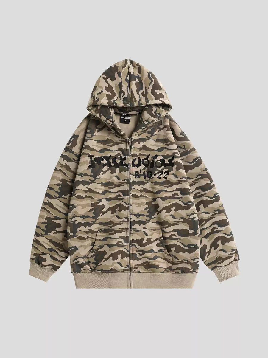 [INSstudios] FULL PRINT CAMOUFLAGE JACKET FE0483